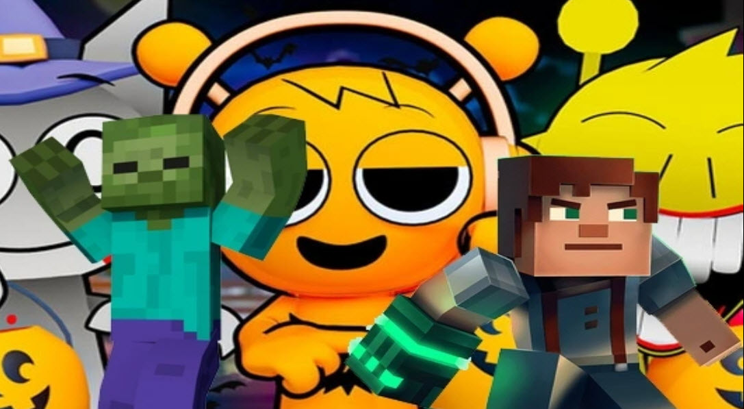 Game UI Screenshot Minecraft Sprunki Incredibox
